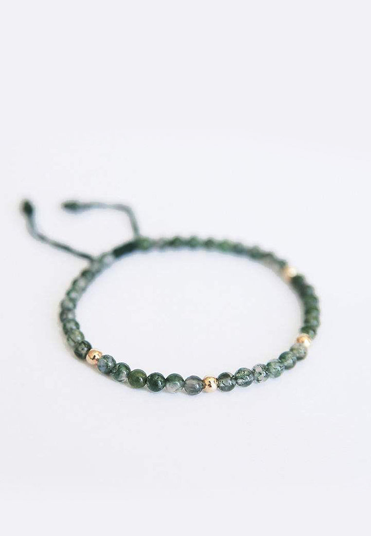 Millimeter natural agate bracelet