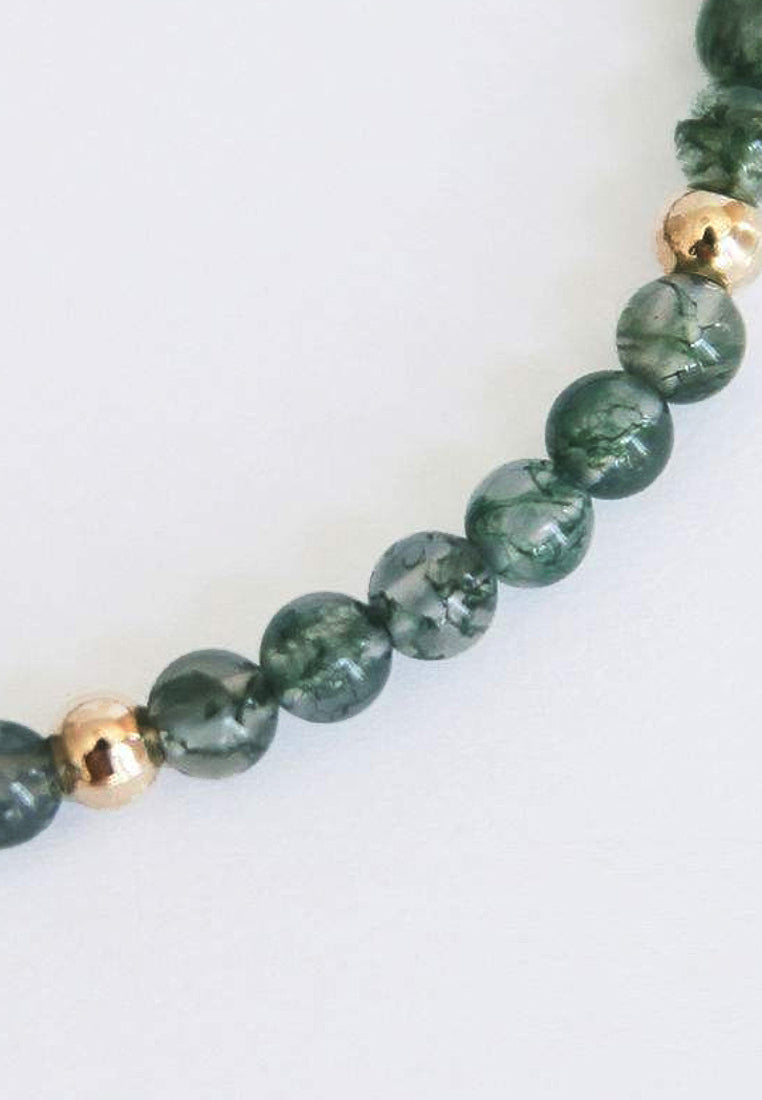Millimeter natural agate bracelet