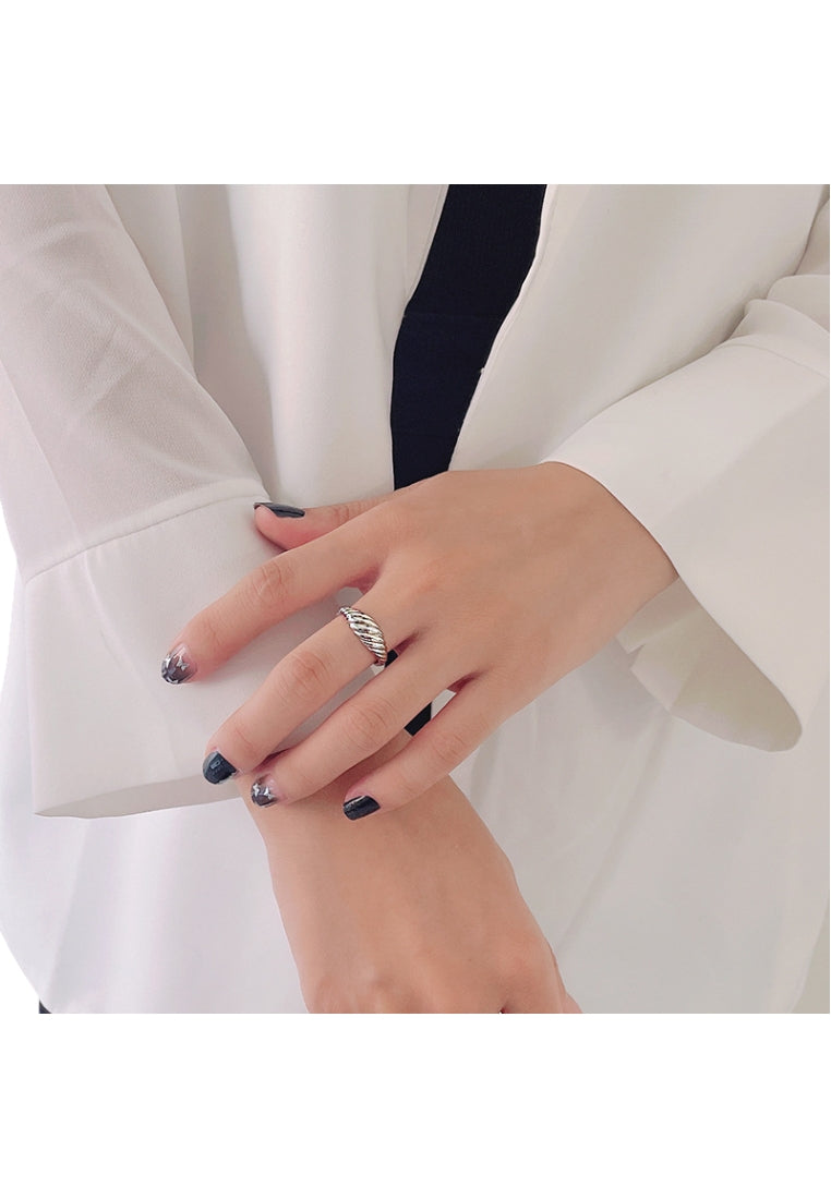 Pure 925 Silver Multiloop Adjustable Ring