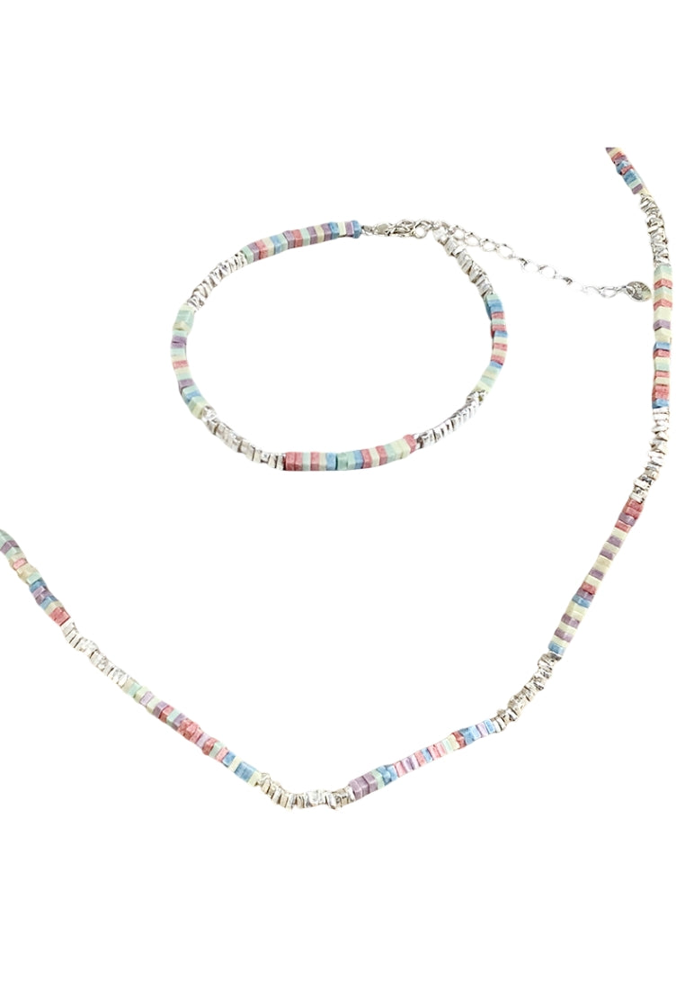 S925 Silver Macaron Pearl Necklace