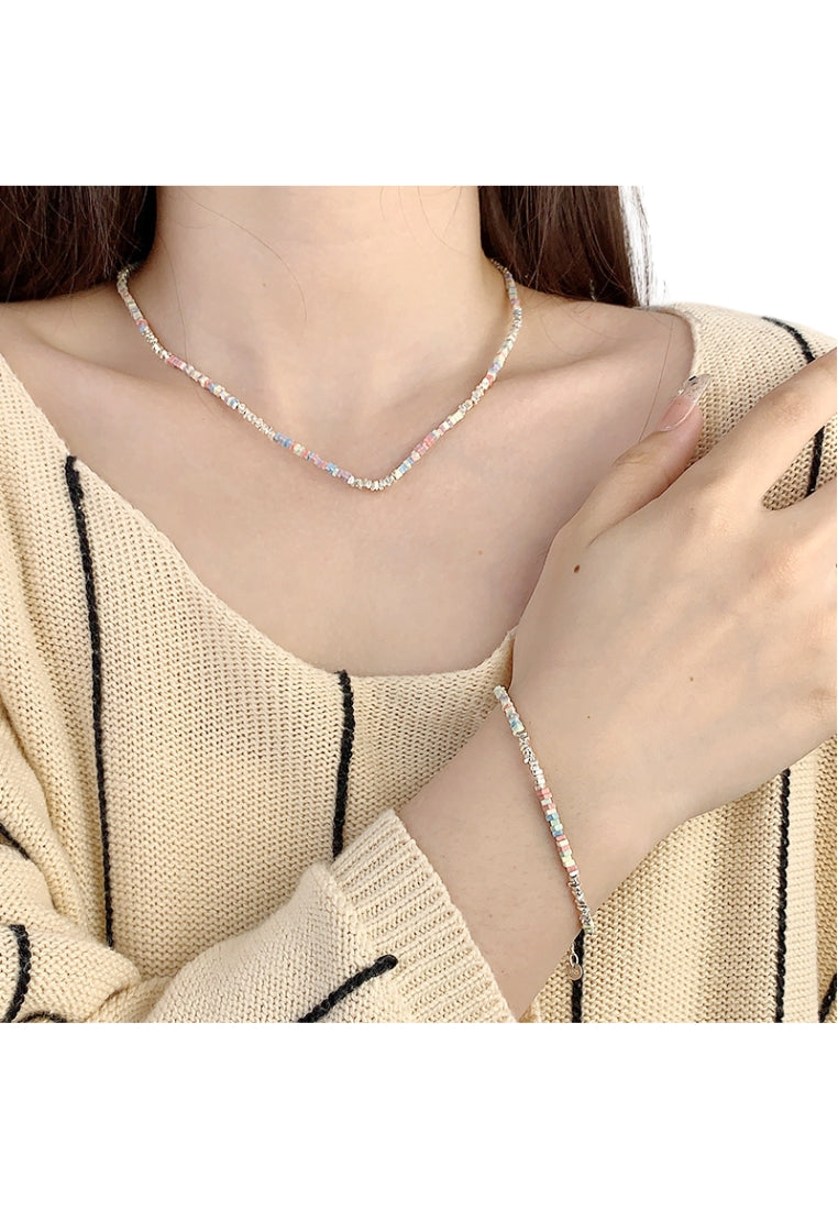 S925 Silver Macaron Pearl Necklace