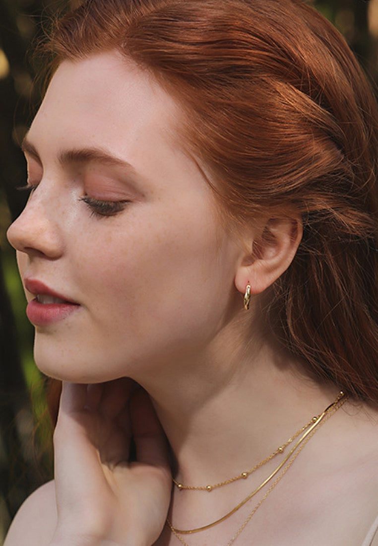 Retro Twisted Round Earrings