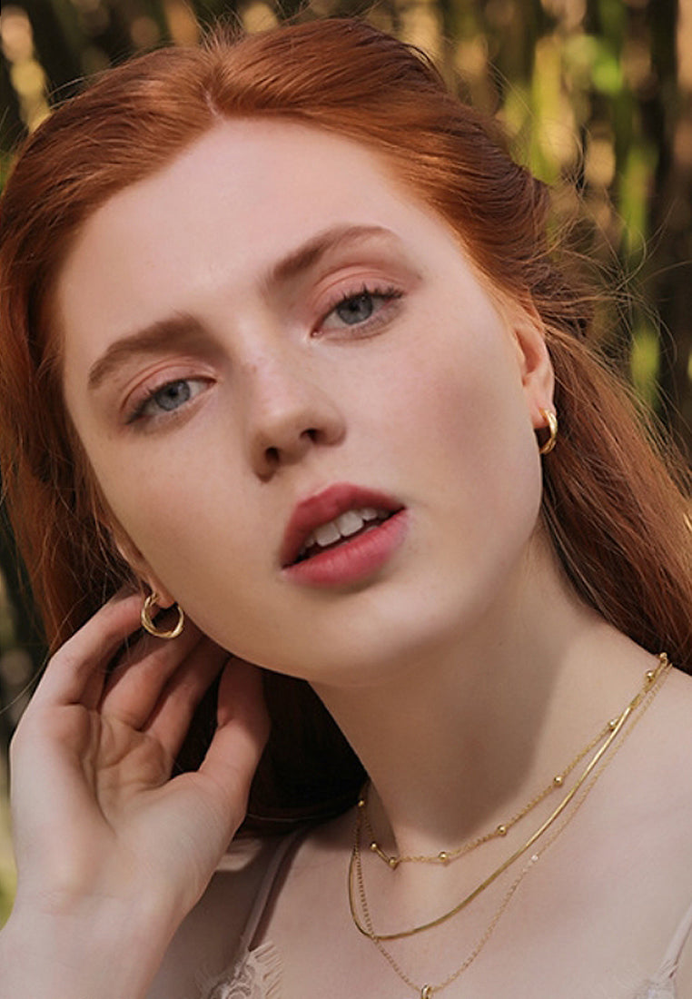 Retro Twisted Round Earrings