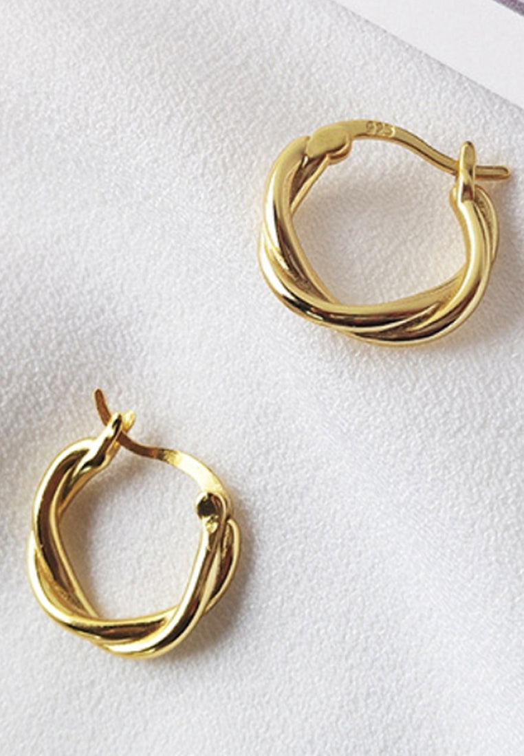 Retro Twisted Round Earrings