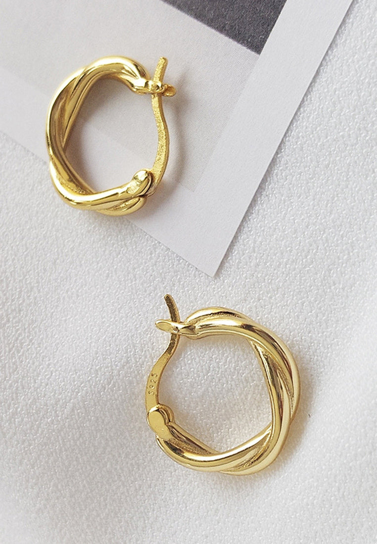 Retro Twisted Round Earrings