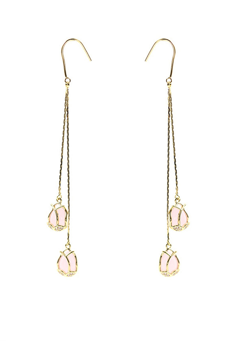 Tulip protein ear -ear earrings