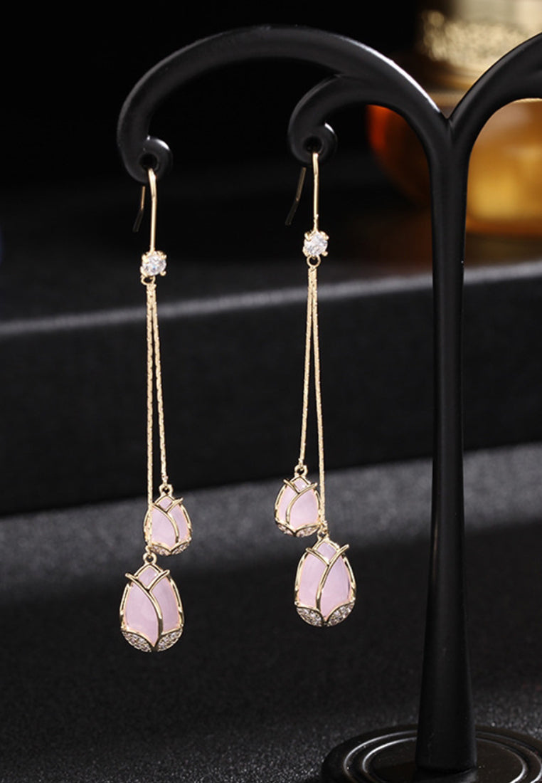 Tulip protein ear -ear earrings