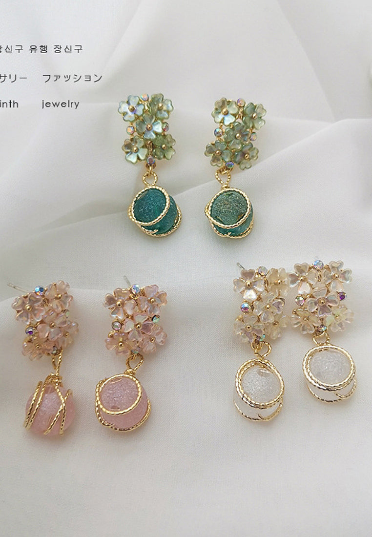 Retro shell petal earrings