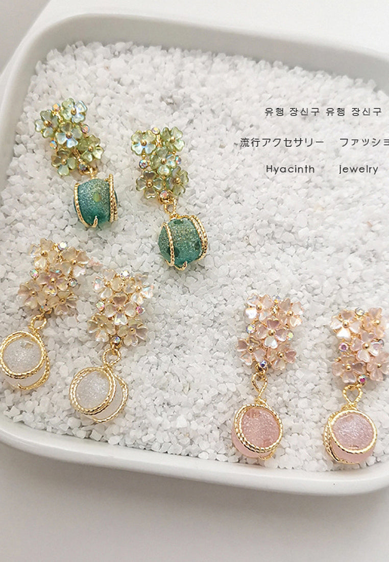 Retro shell petal earrings