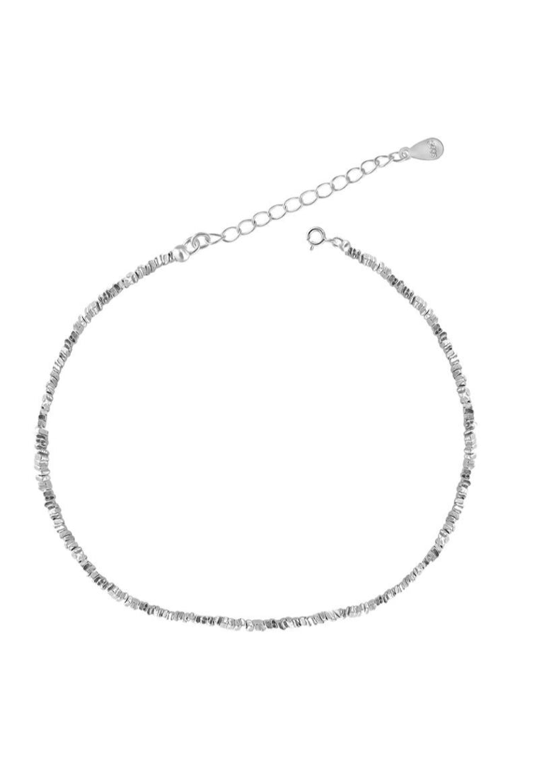 Trendy Silver Pearl Lockbone Chain