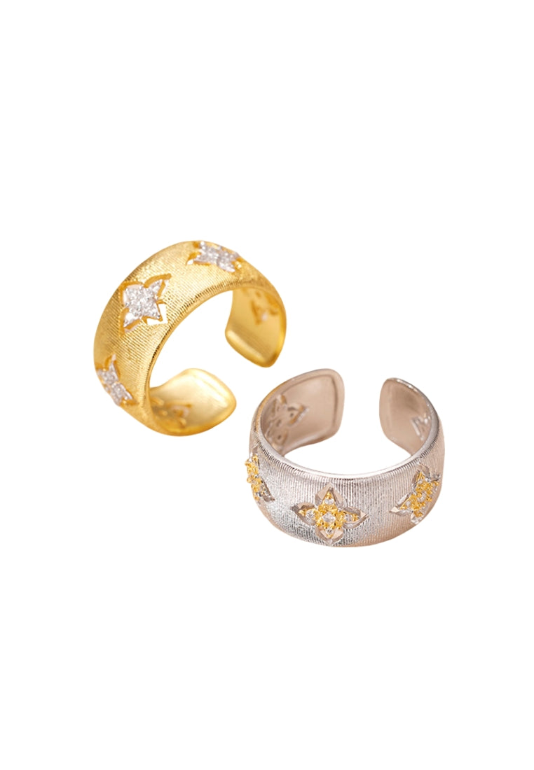 Classic Brushed TwoTone Silver Ring