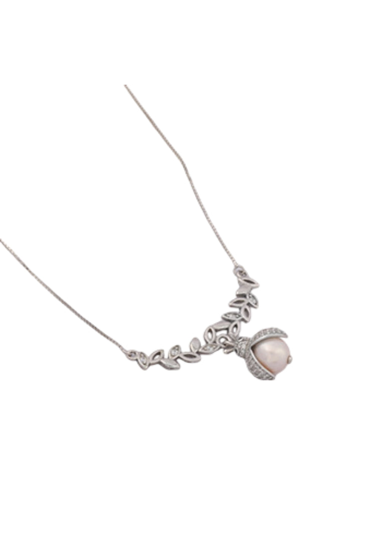 S925 Silver Baroque Pearl Ladybug Necklace