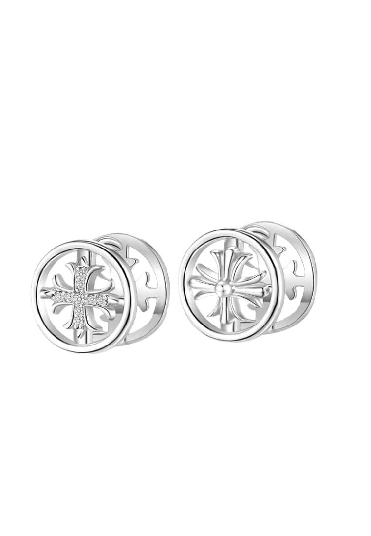 S925 silver cross earrings