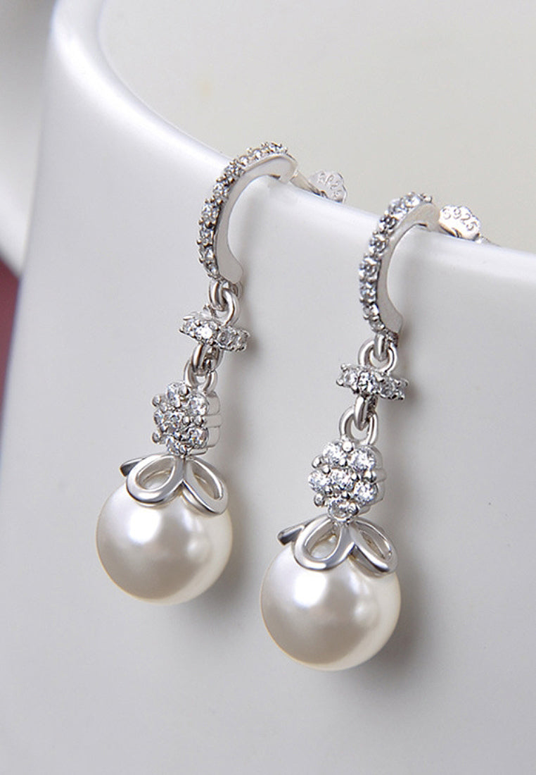 Micro -Inlaid Shell -Shell Bead Earrings