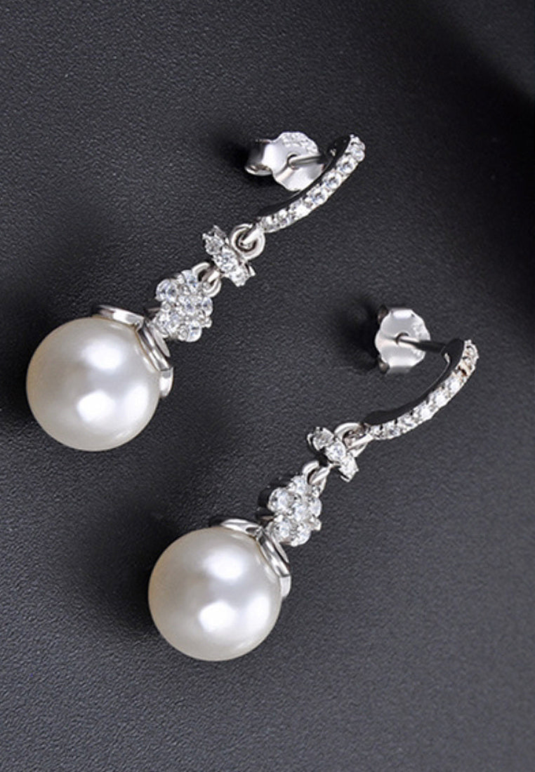 Micro -Inlaid Shell -Shell Bead Earrings