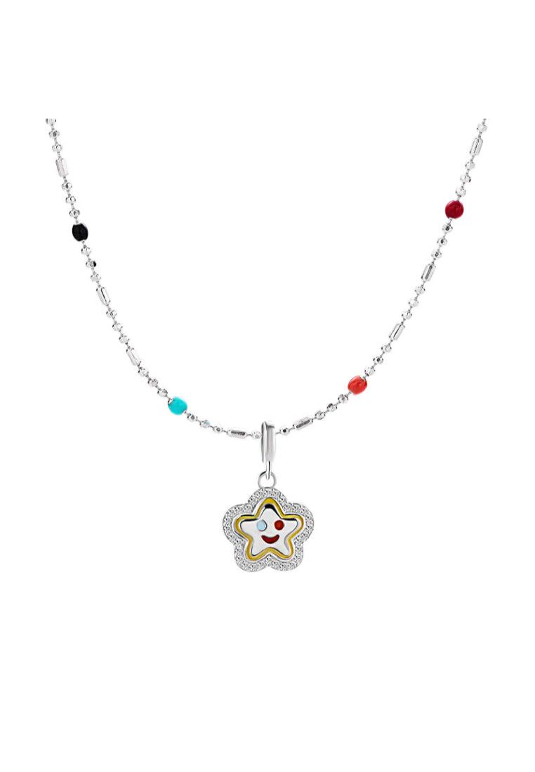 S925 Silver Enamel Pendant Necklace