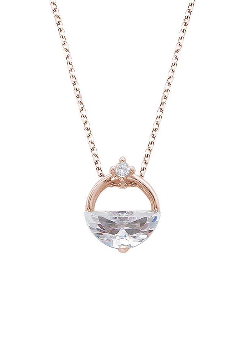 Simple And Clear Spring Water Imitation Diamond Pendant Necklace