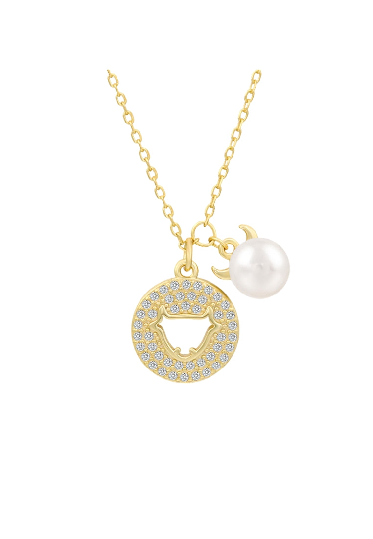 S925 Silver Ox Year Pendant Necklace