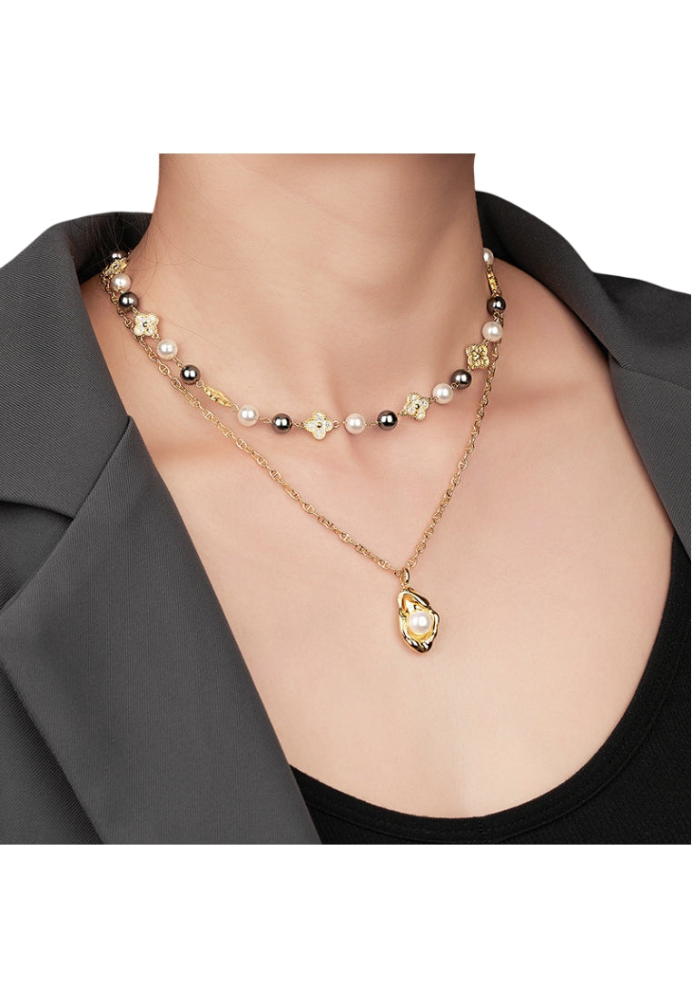 Autumn Winter S925 Silver Shell Pearl Necklace