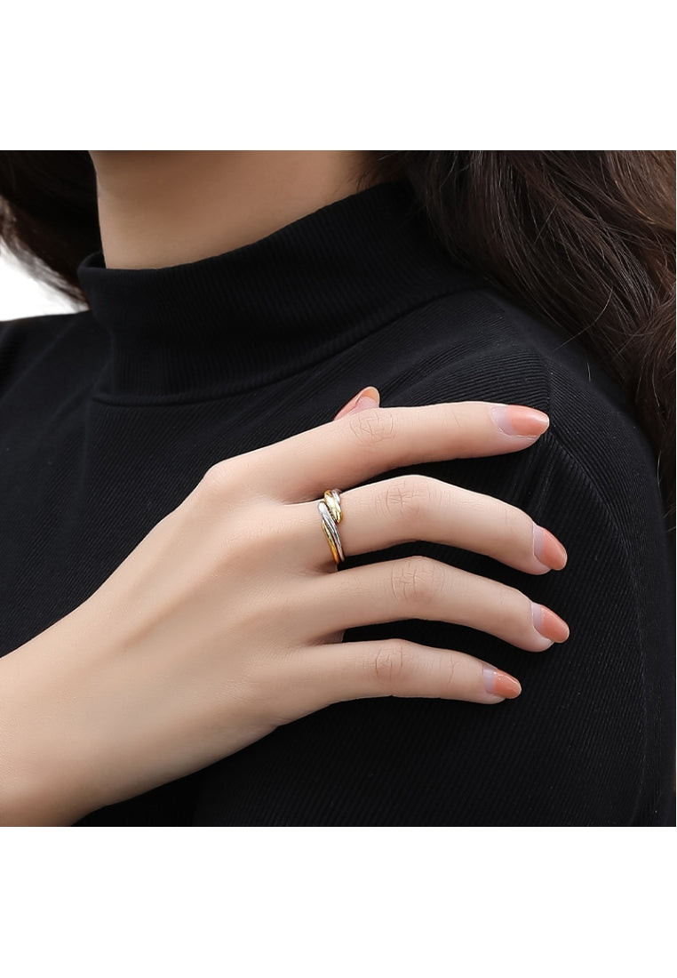 Irregular Ripple TwoTone Ring