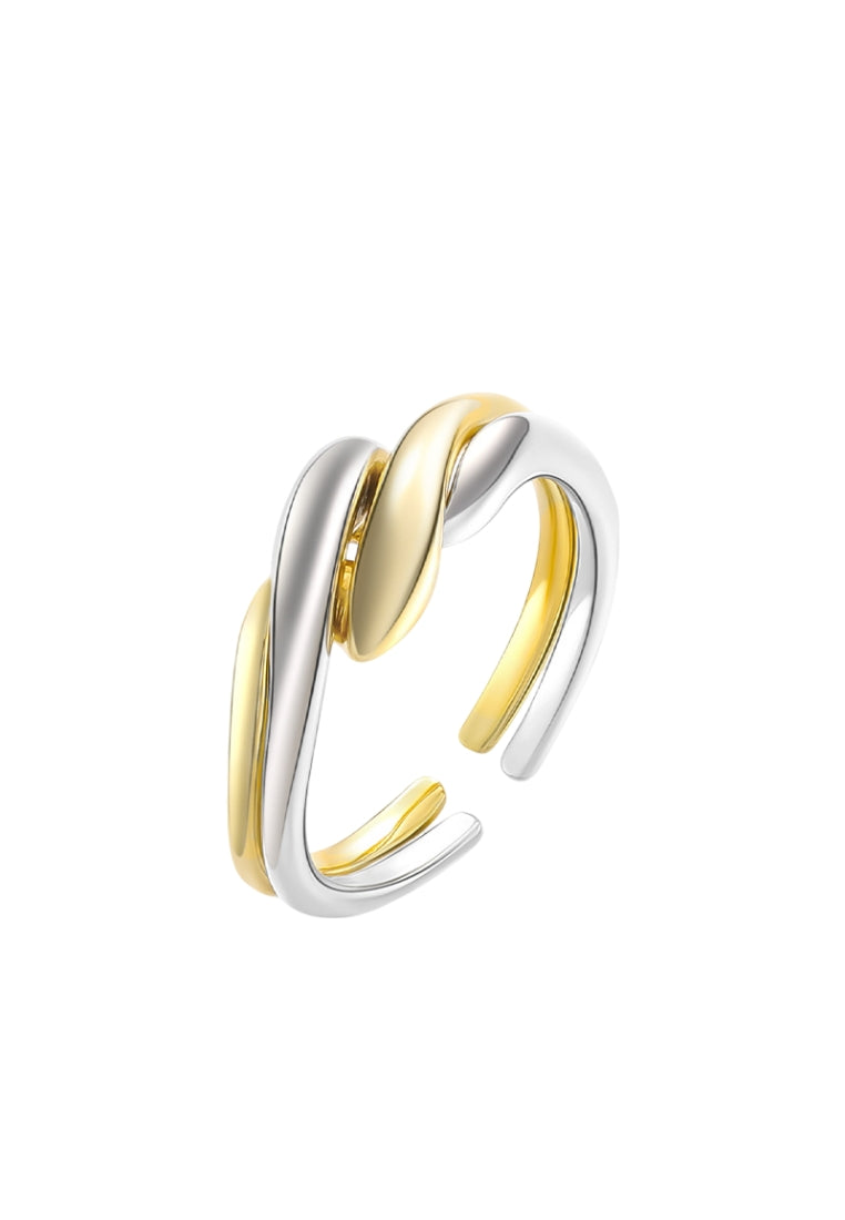 Irregular Ripple TwoTone Ring
