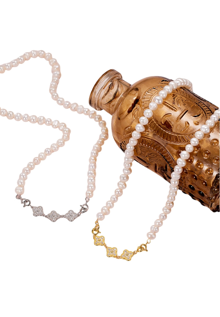 S925 Silver Baroque Pearl Necklace