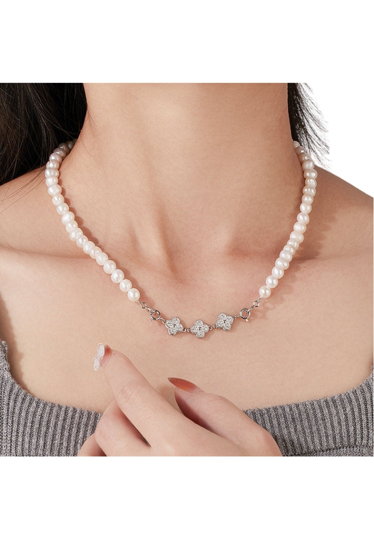 S925 Silver Baroque Pearl Necklace