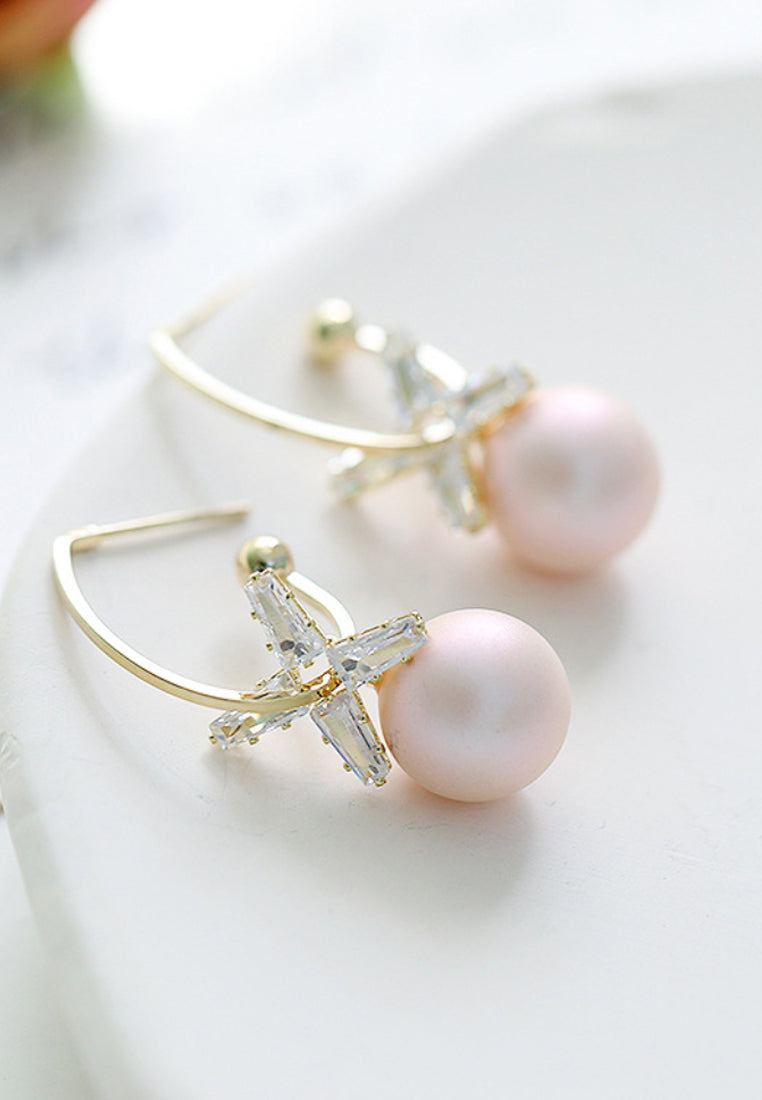 Shell Beads Wearing Earrings