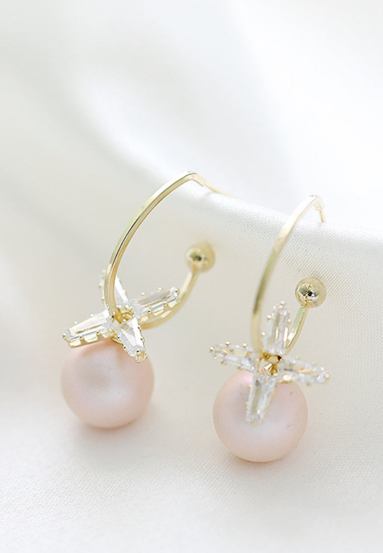 Shell Beads Wearing Earrings