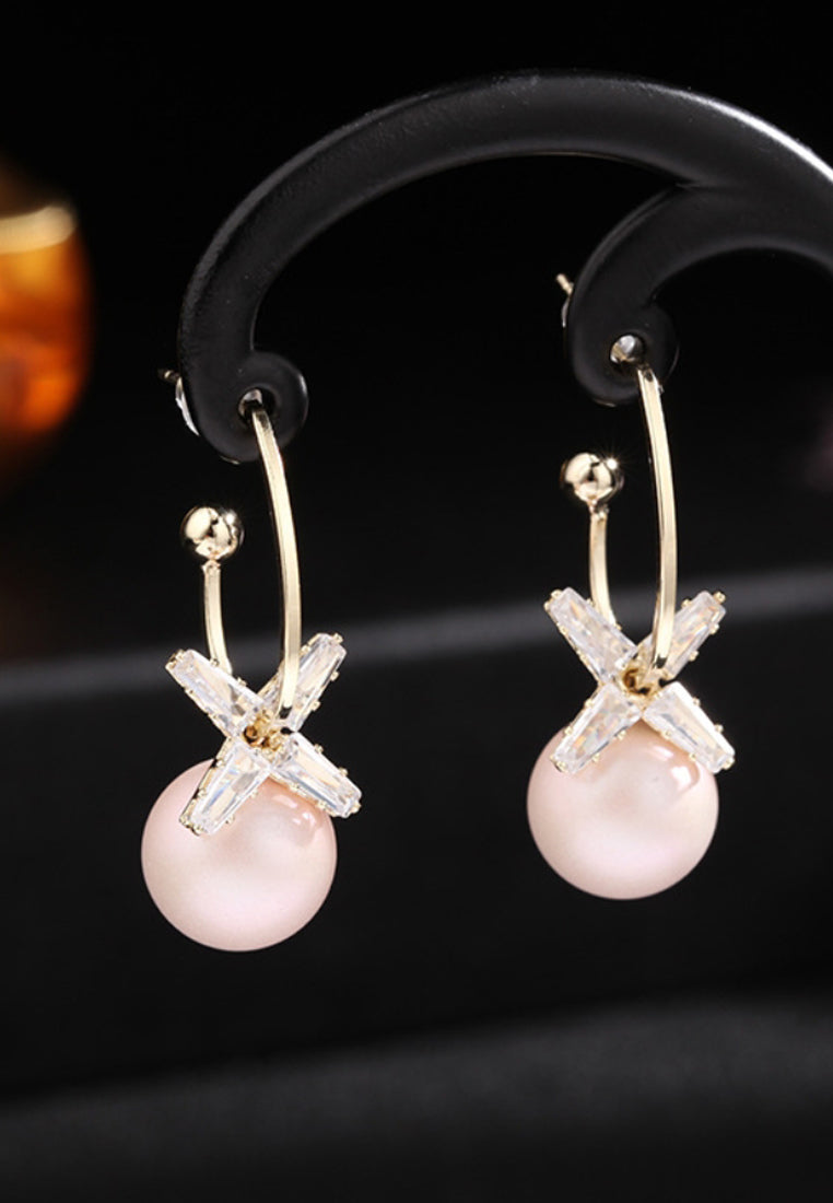 Shell Beads Wearing Earrings