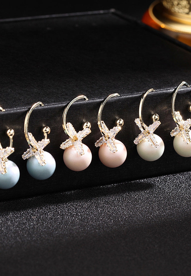 Shell Beads Wearing Earrings