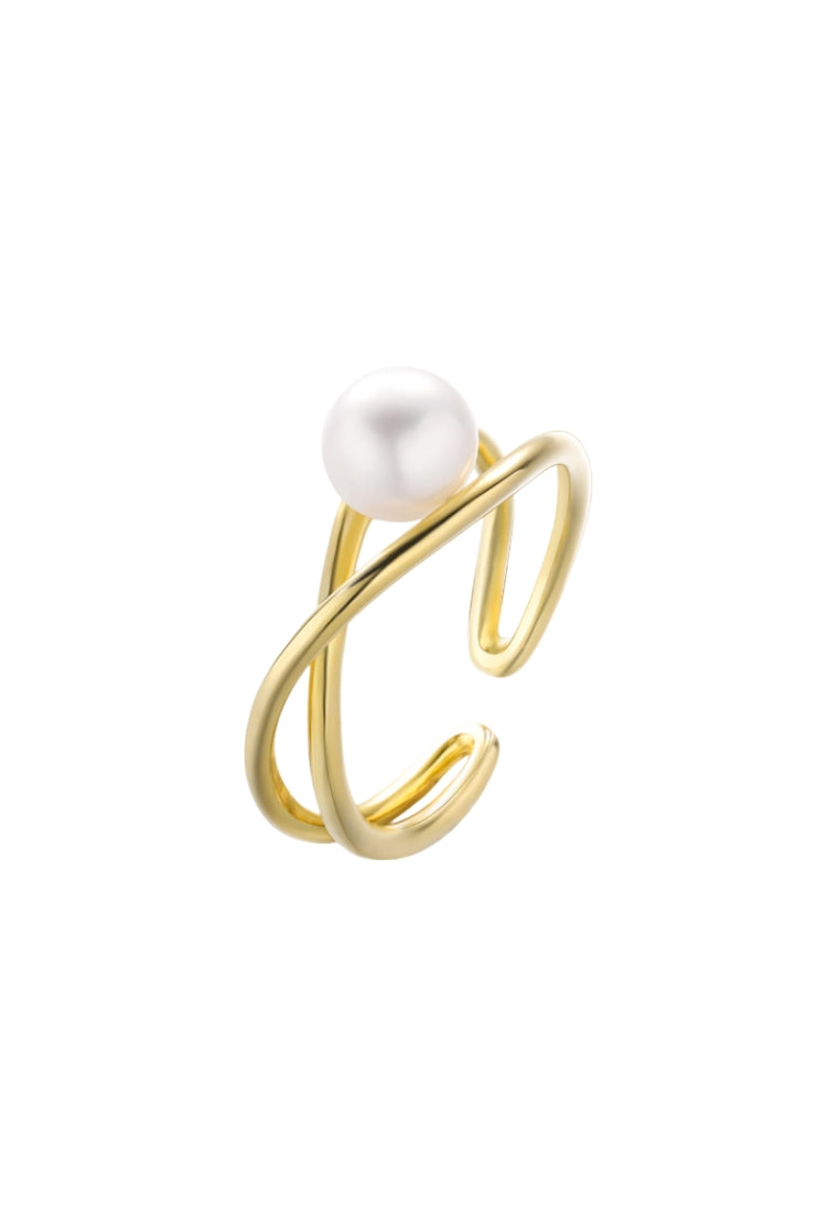 Irregular Pearl Adjustable Ring