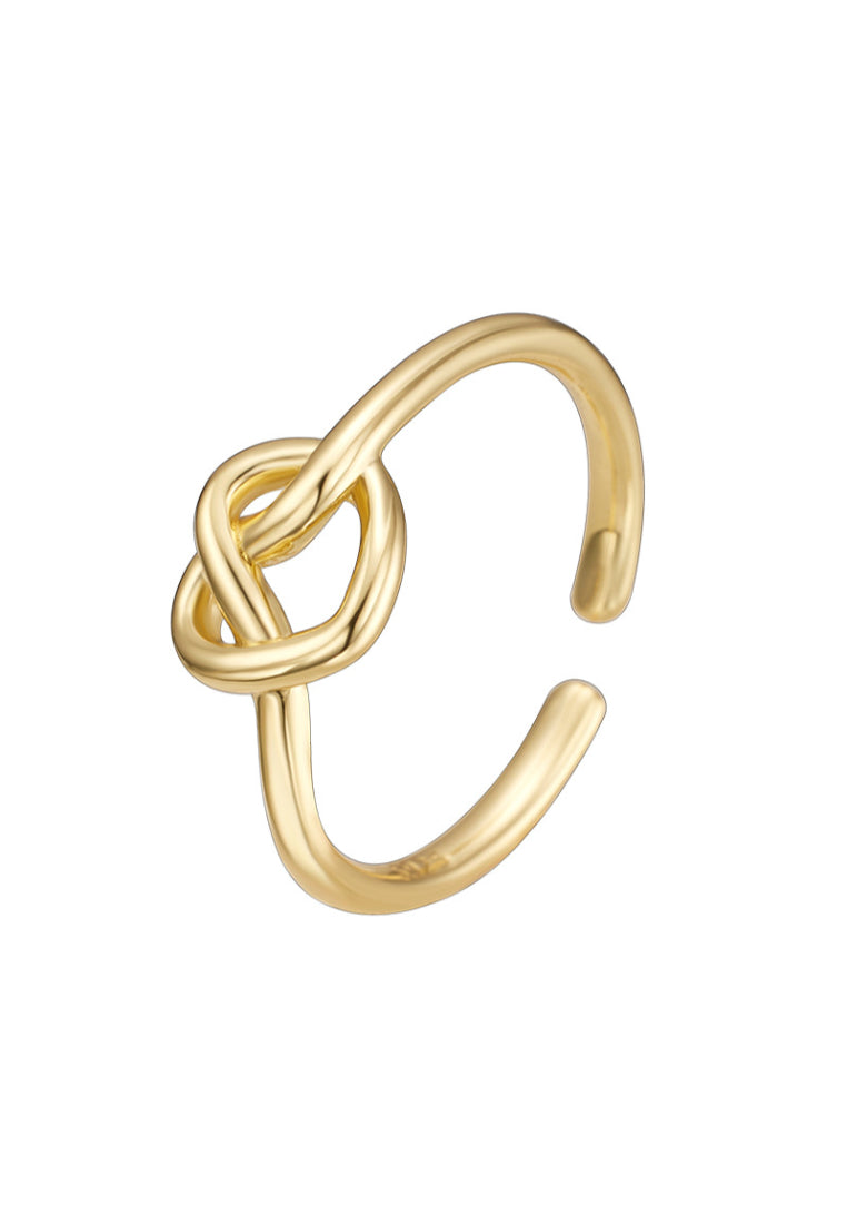 Pure 925 Silver Heart Line Adjustable Ring