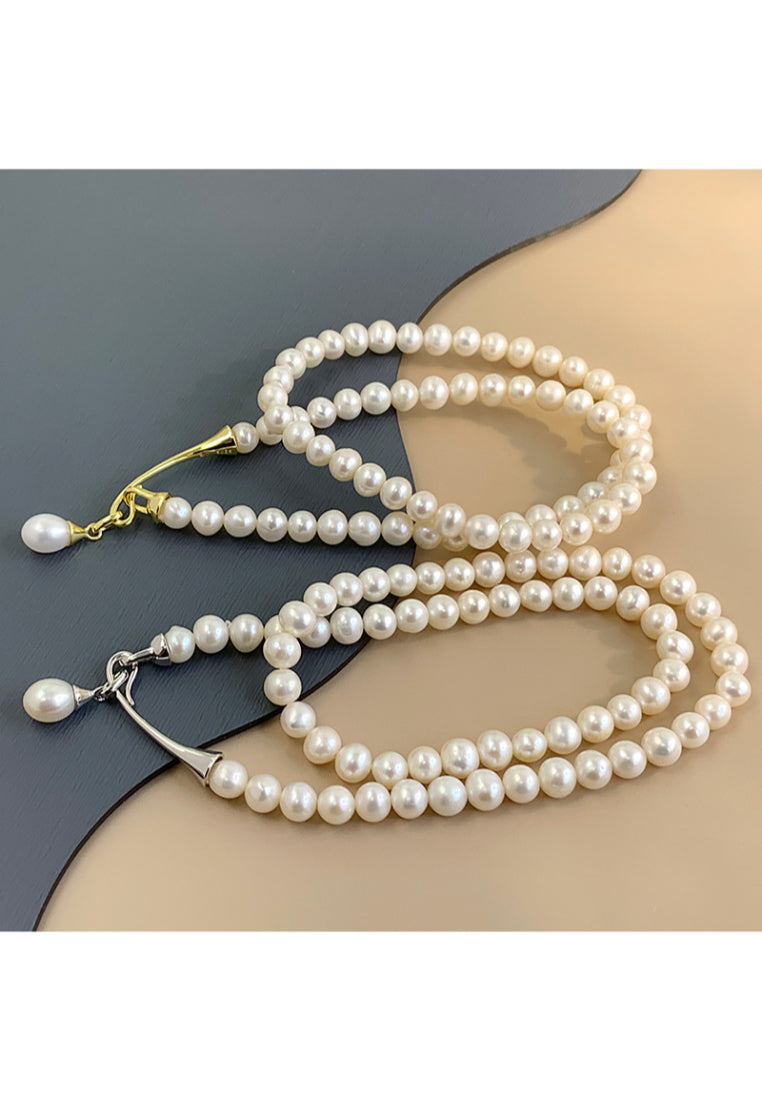 Baroque Pearl Luxury Silver Necklace