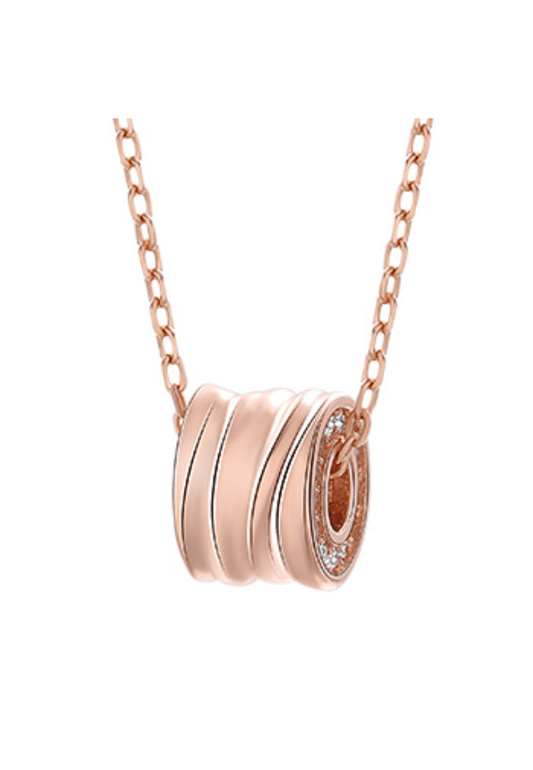 Round Zircon Silver Necklace