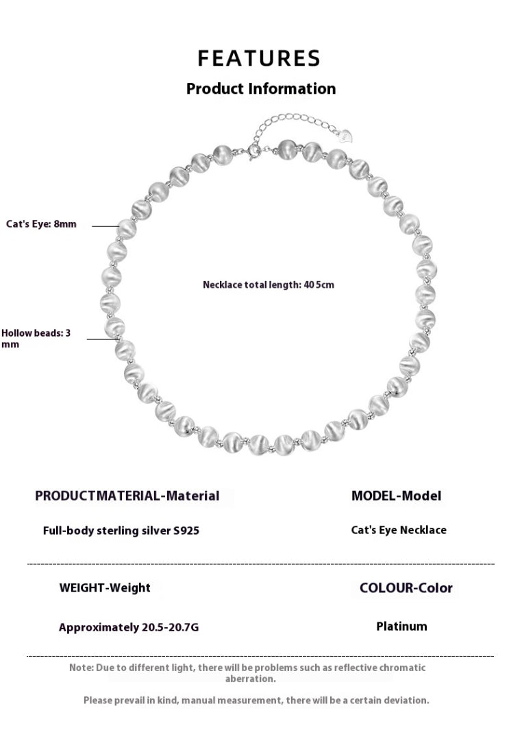 Laser Cat's Eye Bead Necklace