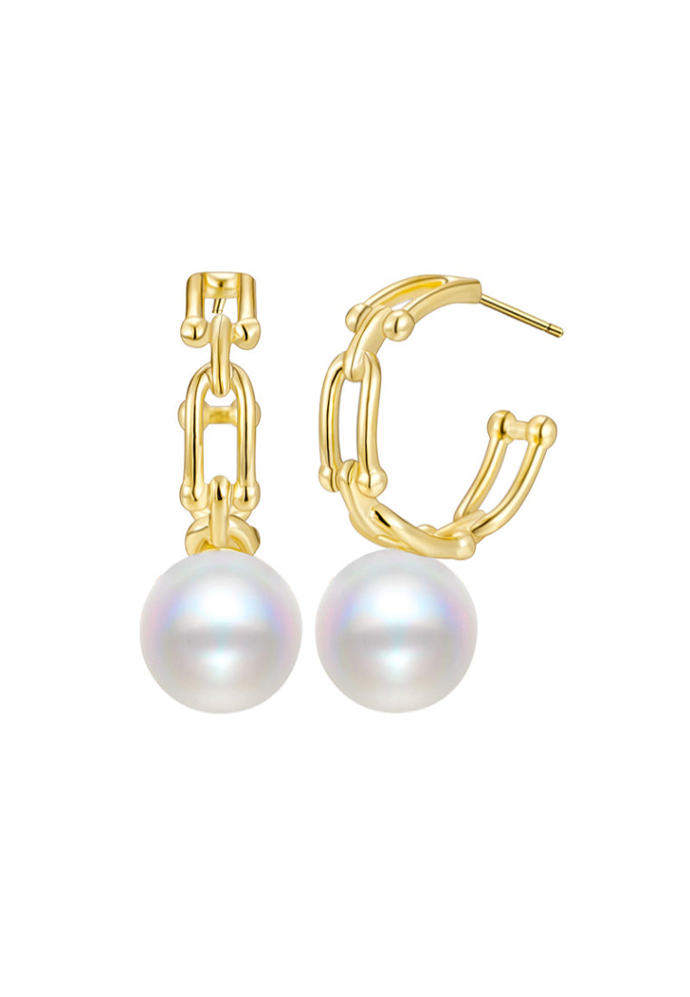 Horseshoe Chain 925 Silver Earrings