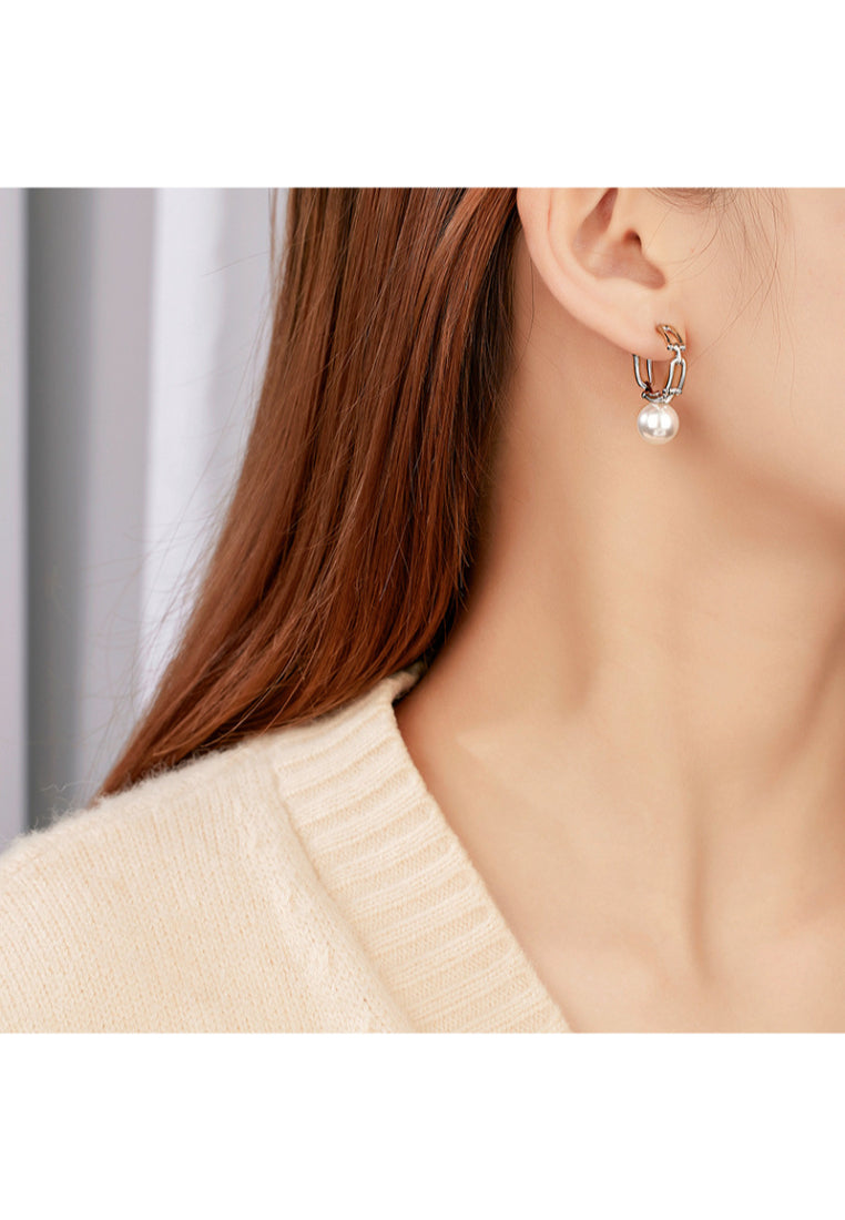 Horseshoe Chain 925 Silver Earrings