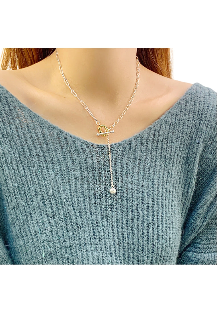 S925 Silver Lava Unique Lockbone Chain