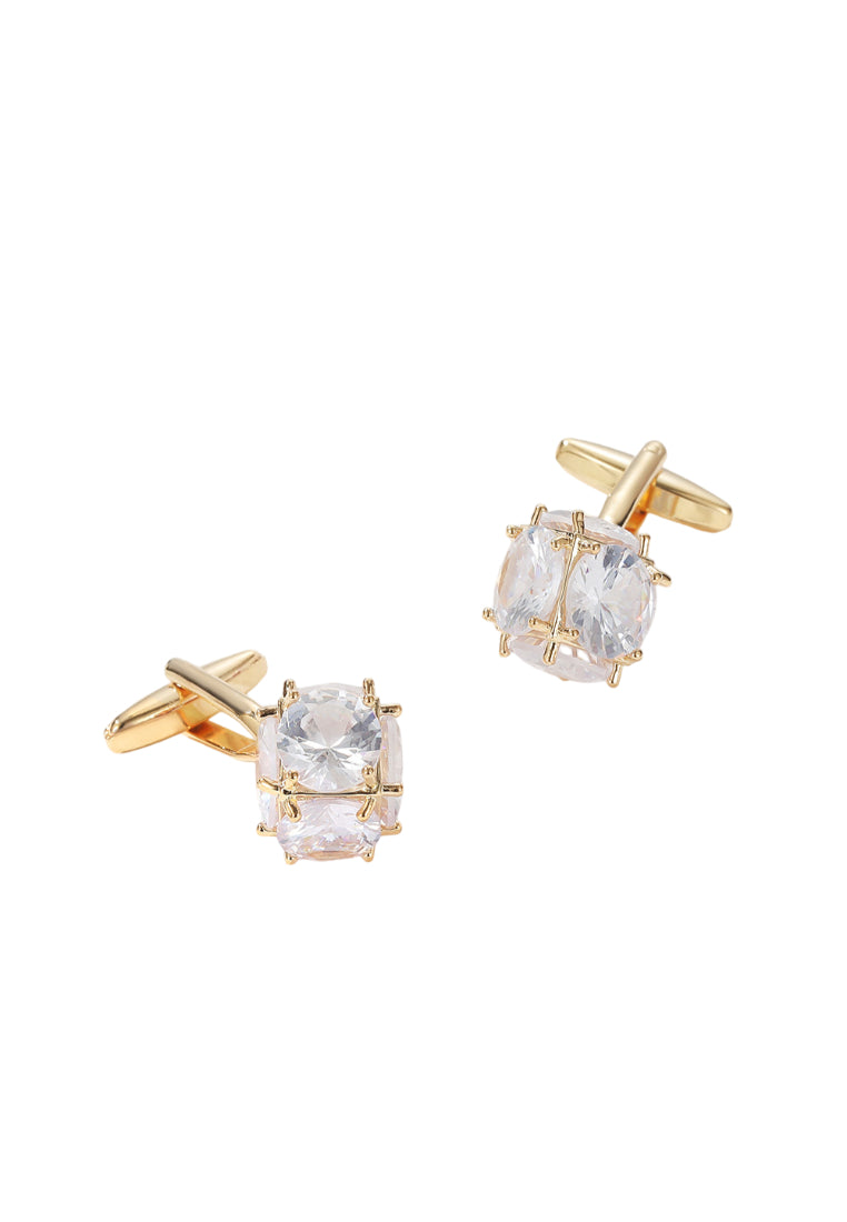 Men's Cufflinks High Quality Light Luxury Creative Irregular Zircon Jewelry Pair