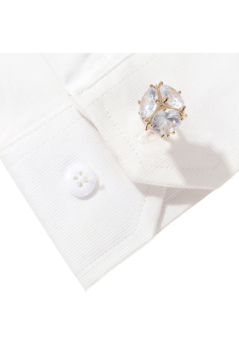 Men's Cufflinks High Quality Light Luxury Creative Irregular Zircon Jewelry Pair