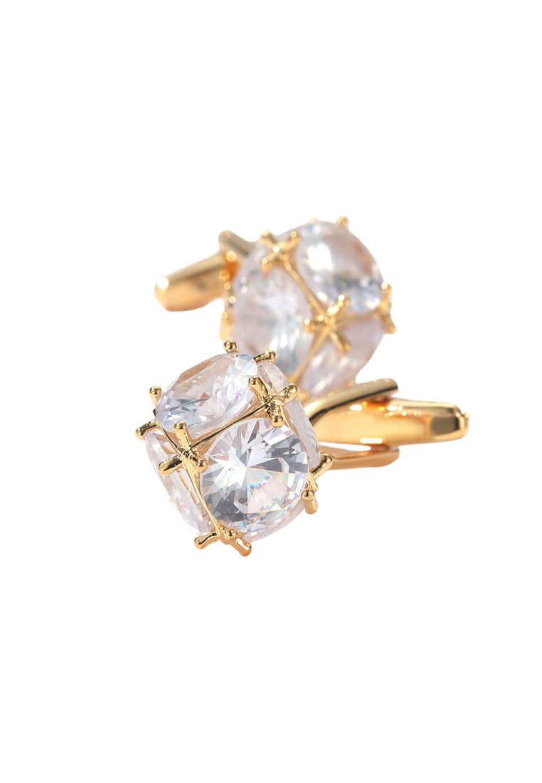 Men's Cufflinks High Quality Light Luxury Creative Irregular Zircon Jewelry Pair