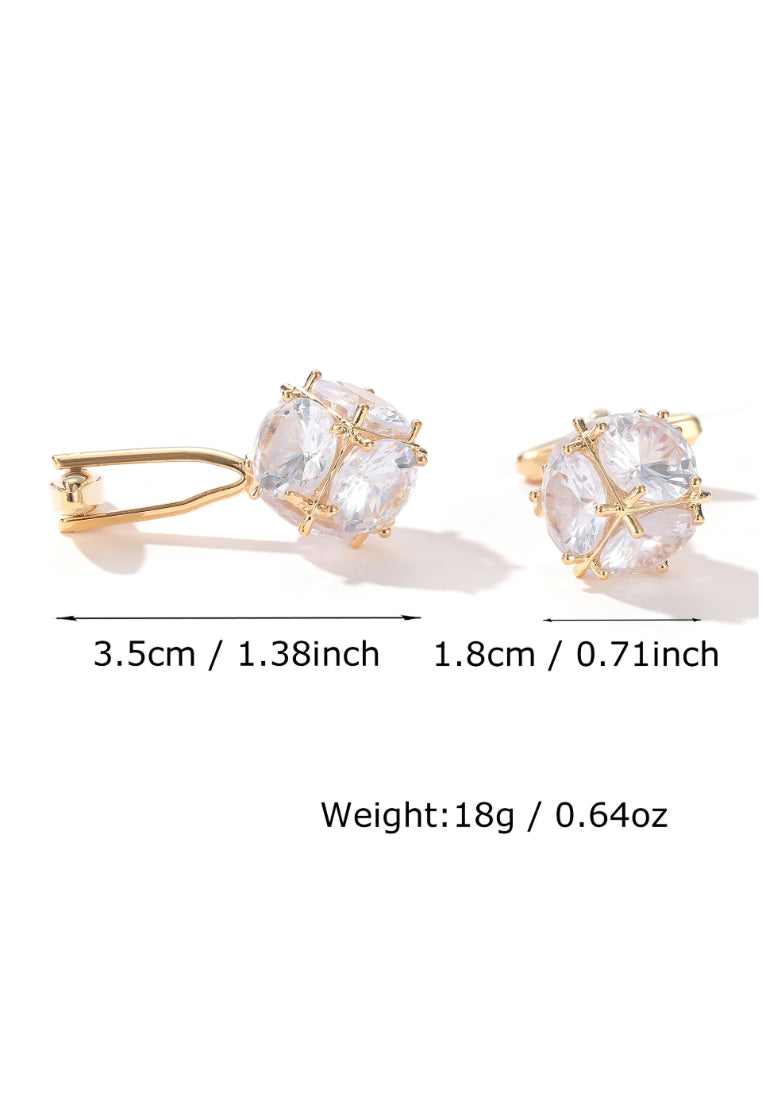 Men's Cufflinks High Quality Light Luxury Creative Irregular Zircon Jewelry Pair