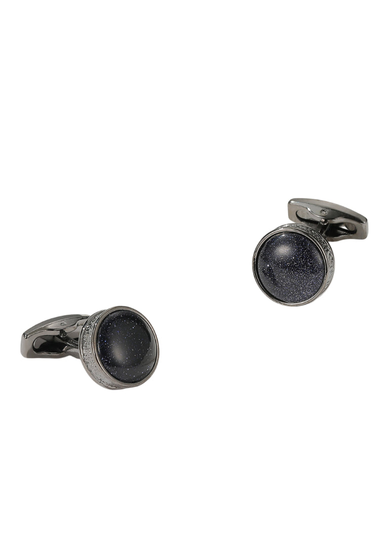 Men's Cufflinks Light Luxury High Quality Blue Sandstone Round Gold Gray Color Selection Sleeve Nail