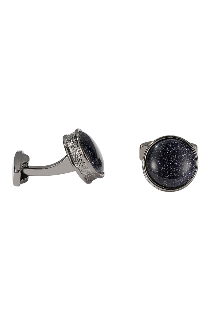 Men's Cufflinks Light Luxury High Quality Blue Sandstone Round Gold Gray Color Selection Sleeve Nail