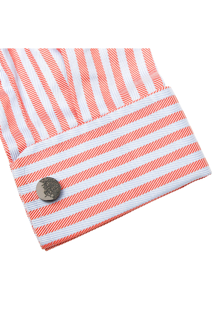 Men's Cufflinks Exquisite Pattern Stainless Steel Round Black Shirt Sleeve Nail