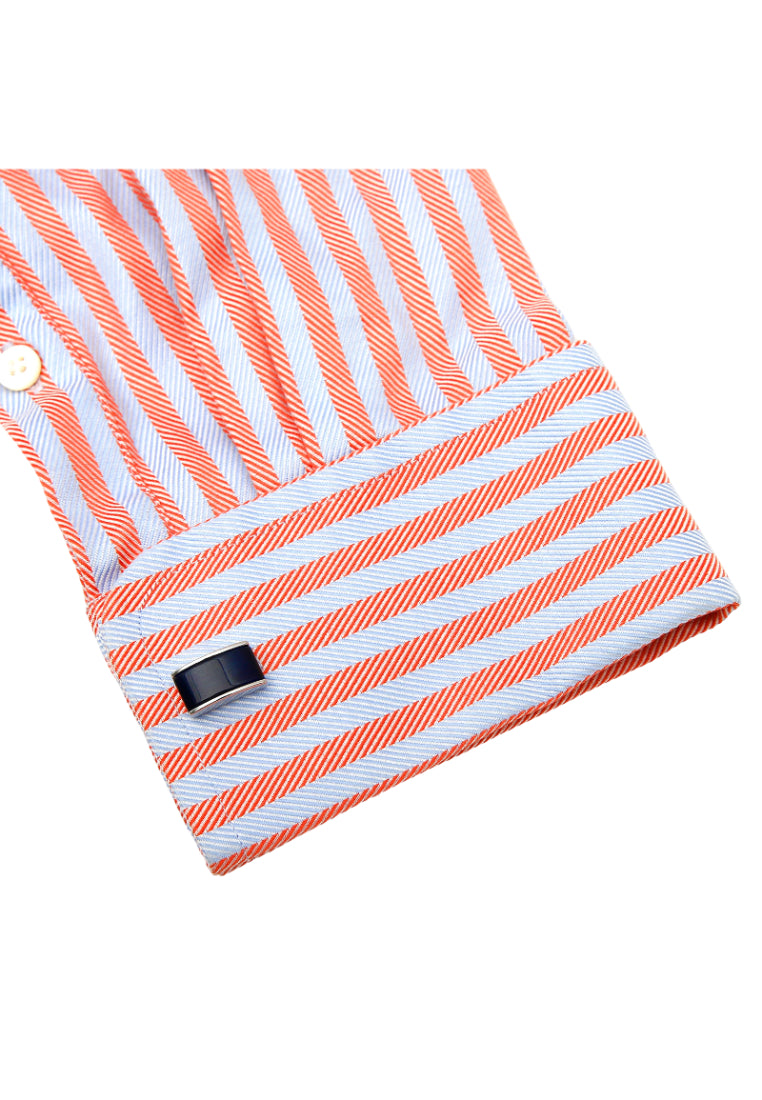 Men's Cufflinks Simple Personality French Blue Cat's Eye Stone Shirt Jewelry Pair