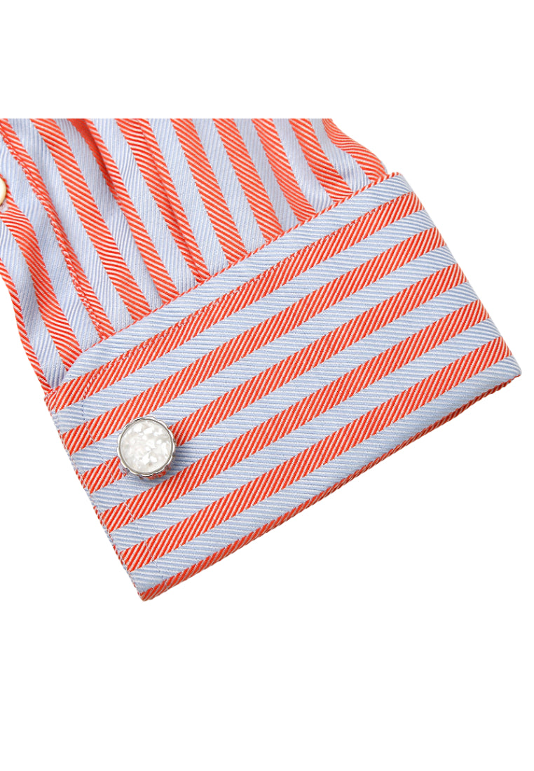 Men's Cufflinks French Inlaid Silver Color Stone Round Silver Shirt Sleeve Nail Cuff