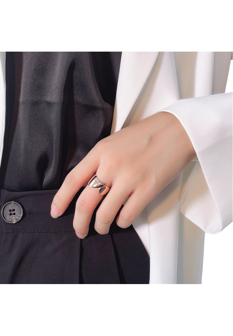 S925 Silver Irregular Wide Ring