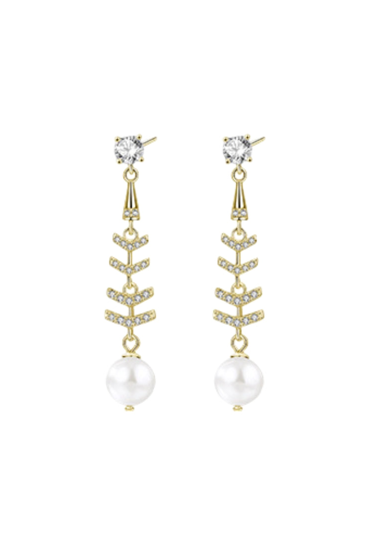 S925 Silver Baroque Pearl Stud Earrings for Women with Luxury Style and Tassel Wheat Ear Design